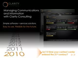 Managing Communications and Information with Clarity Consulting