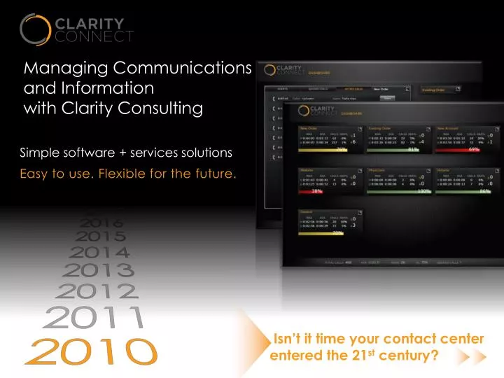 managing communications and information with clarity consulting