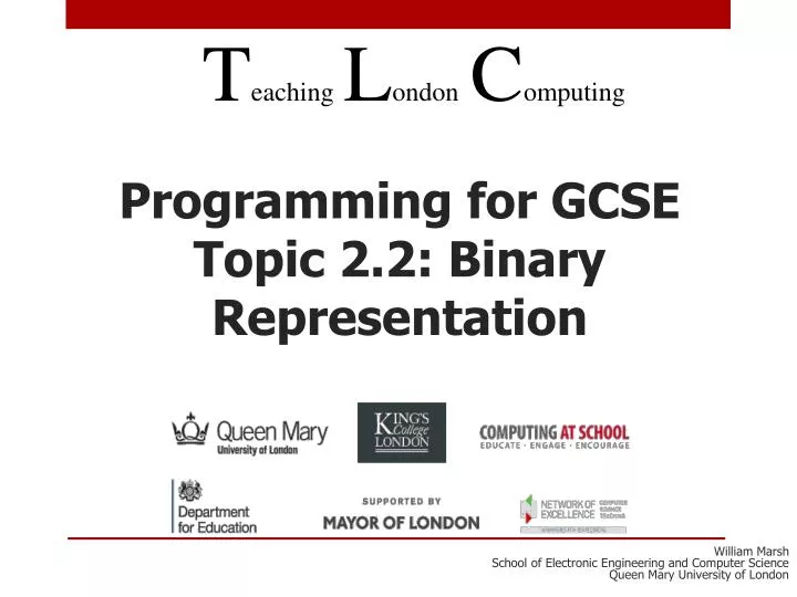 programming for gcse topic 2 2 binary representation