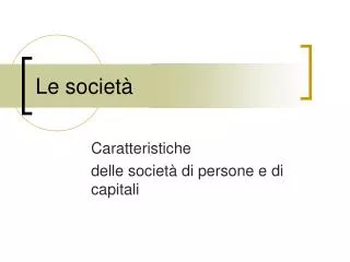 le societ
