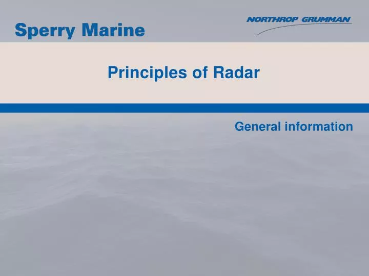 principles of radar