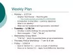 Weekly Plan - slide 1