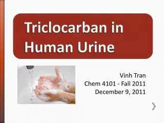 Triclocarban in Human Urine