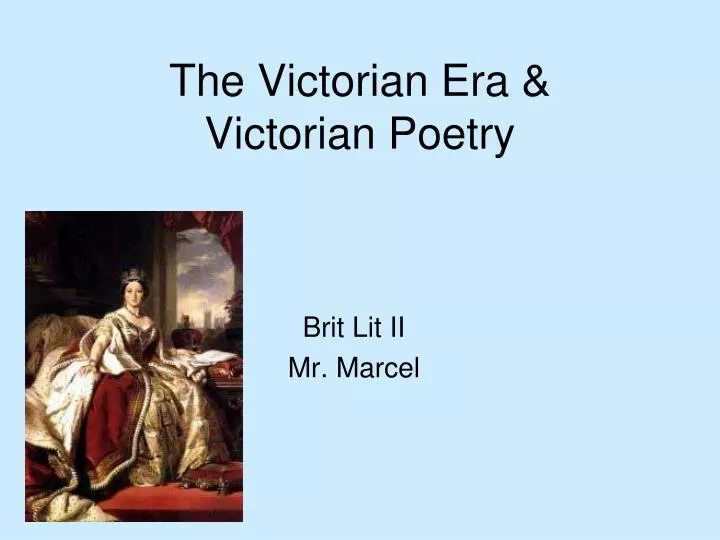 the victorian era victorian poetry