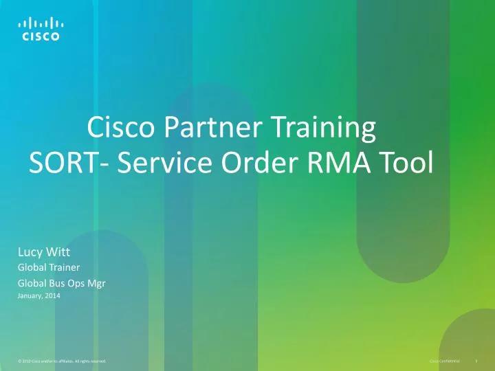 cisco partner training sort service order rma tool