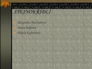 stejnok dl