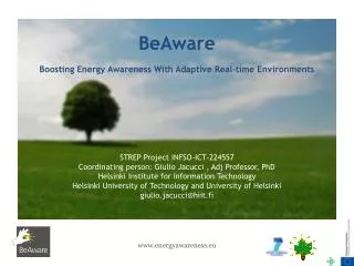 BeAware Boosting Energy Awareness With Adaptive Real-time Environments