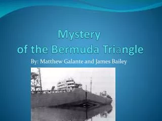 Mystery of the Bermuda Tri a ngle