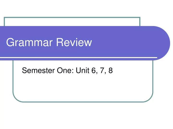 grammar review