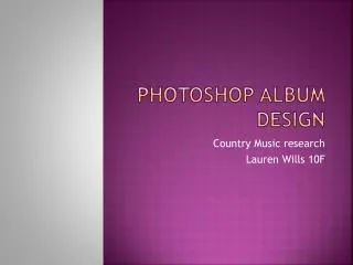 Photoshop Album Design