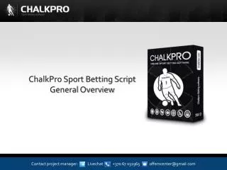 ChalkPro Sport Betting Script General Overview
