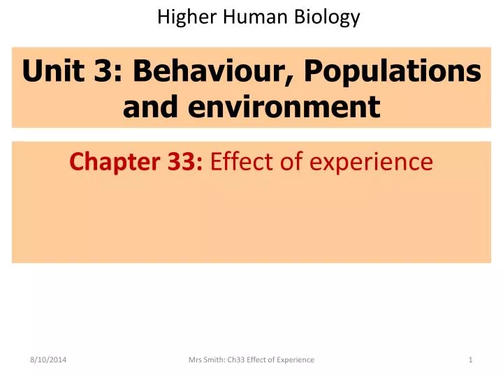 unit 3 behaviour populations and environment
