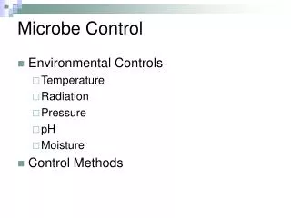 Microbe Control