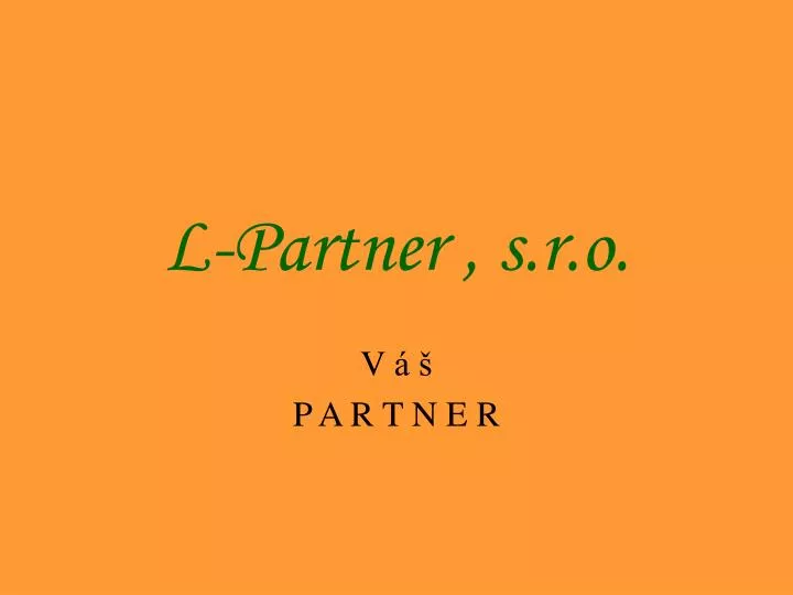 l partner s r o