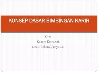 konsep dasar bimbingan karir