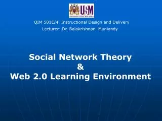 QIM 501E/4 Instructional Design and Delivery
