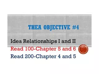 THEA Objective #4
