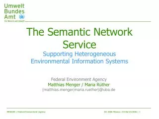 The Semantic Network Service