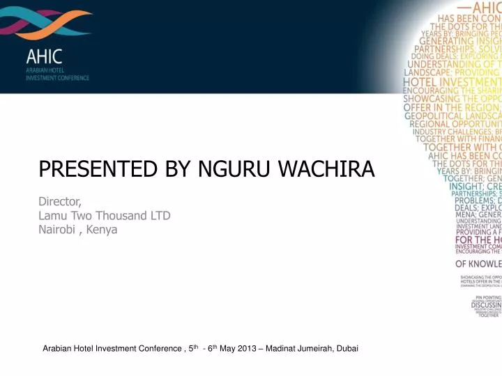 presented by nguru wachira director lamu two thousand ltd nairobi kenya