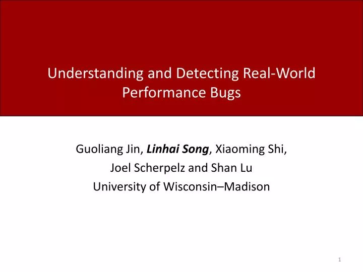 understanding and detecting real world performance bugs