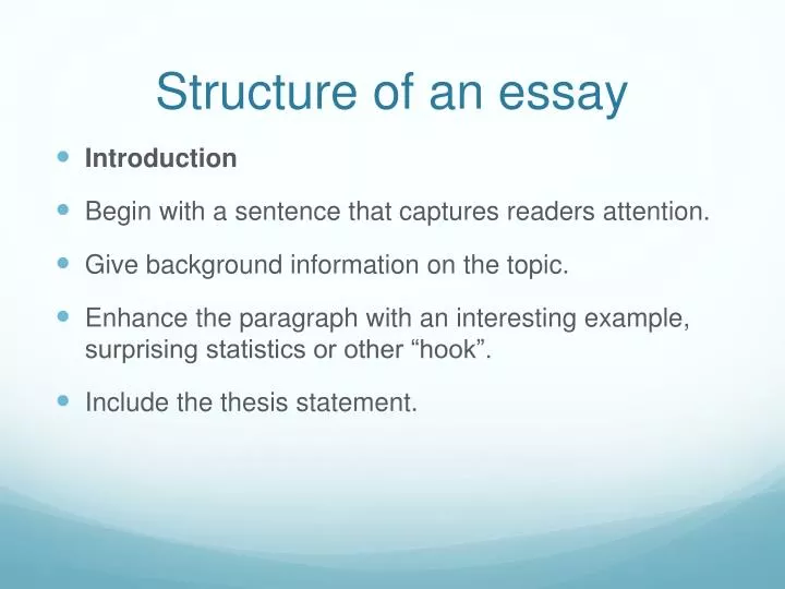 structure of an essay