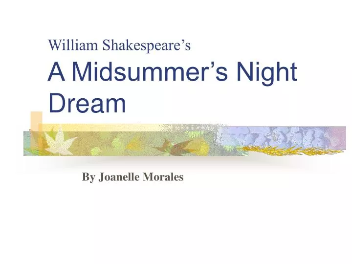 william shakespeare s a midsummer s night dream