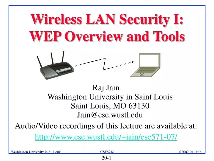wireless lan security i wep overview and tools