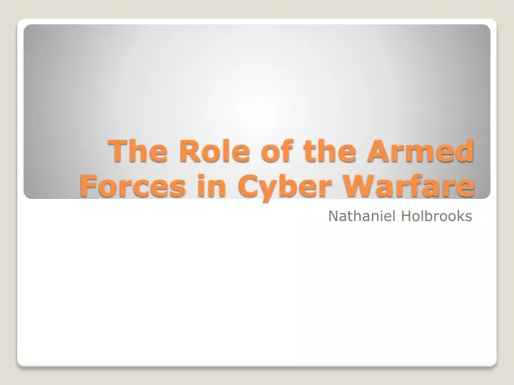 the role of the armed forces in cyber warfare