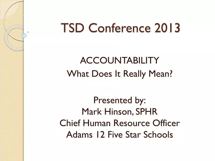 tsd conference 2013