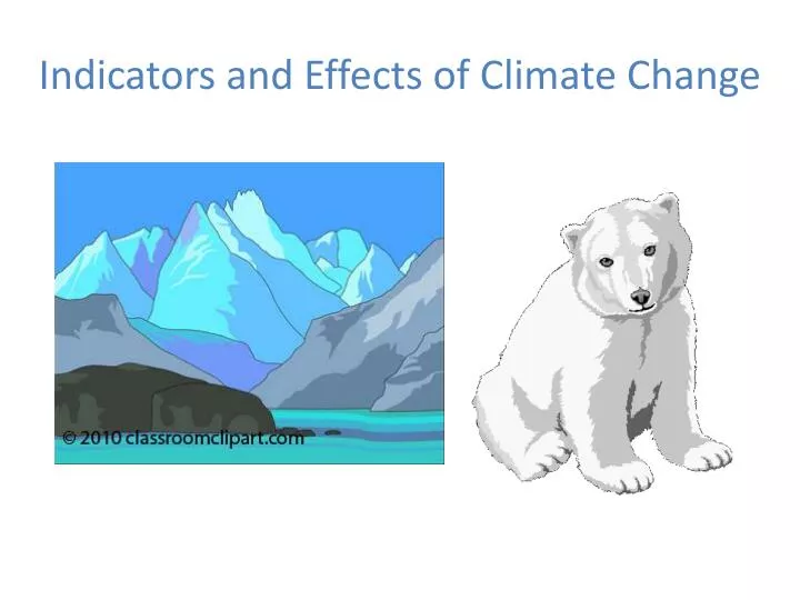 indicators and effects of climate change