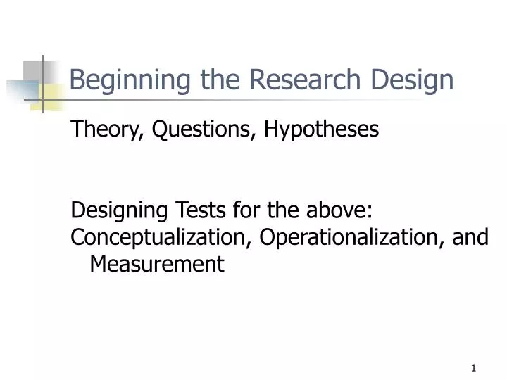 beginning the research design
