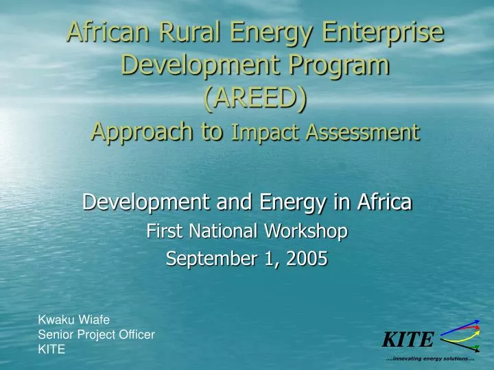 african rural energy enterprise development program areed approach to impact assessment