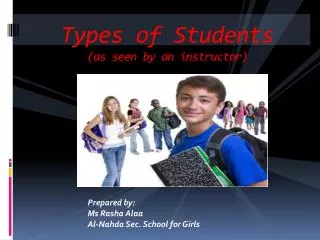Types of Students (as seen by an instructor)