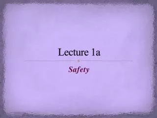 Lecture 1a