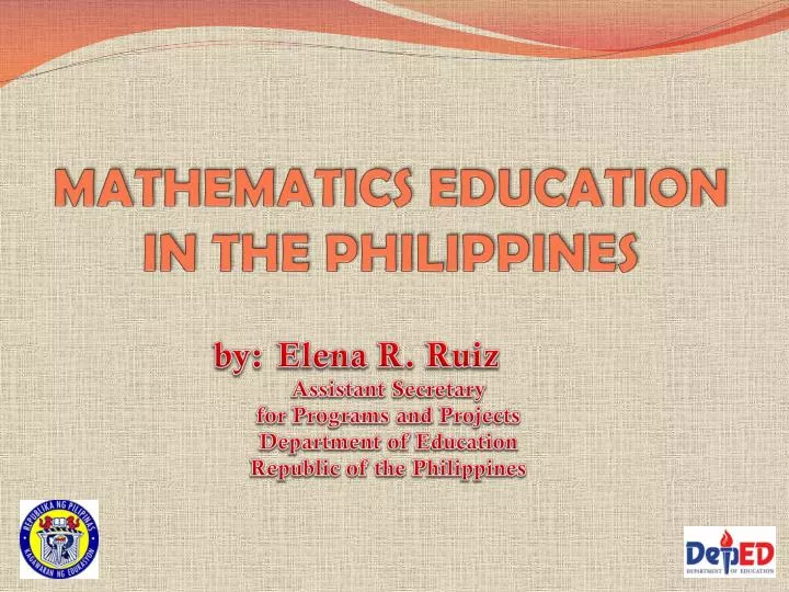 research study about mathematics in the philippines
