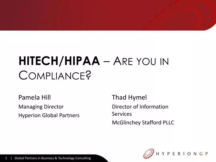 hitech hipaa are you in compliance
