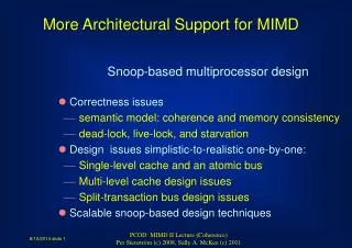 Snoop-based multiprocessor design