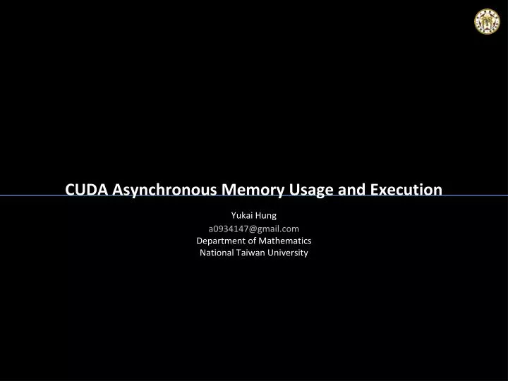 cuda asynchronous memory usage and execution