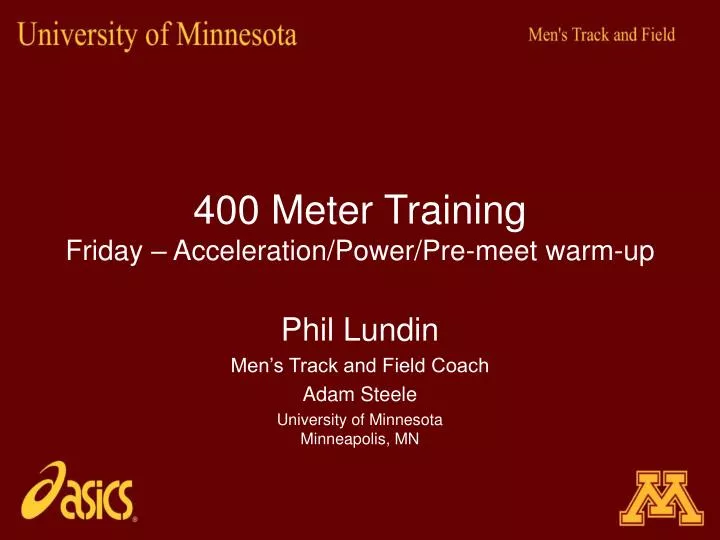 400 meter training friday acceleration power pre meet warm up