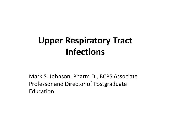 upper respiratory tract infections