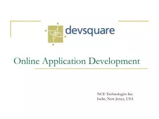 Online Application Development