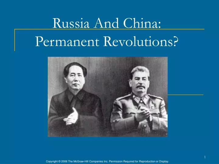 russia and china permanent revolutions