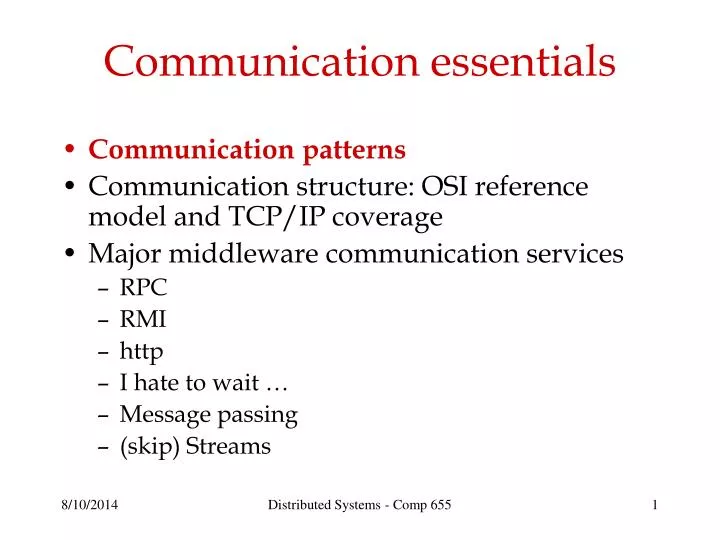communication essentials