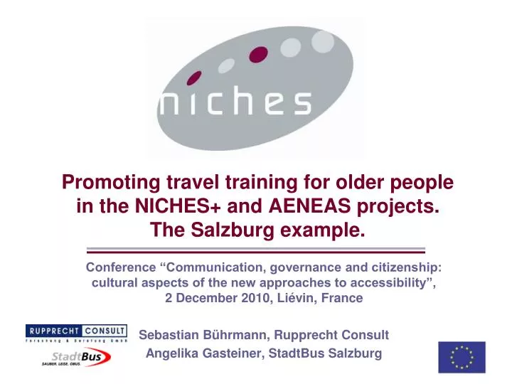 promoting travel training for older people in the niches and aeneas projects the salzburg example