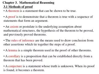 Chapter 3. Mathematical Reasoning