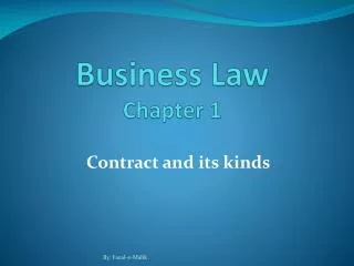 Business Law Chapter 1