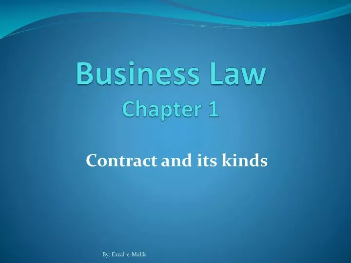 business law chapter 1