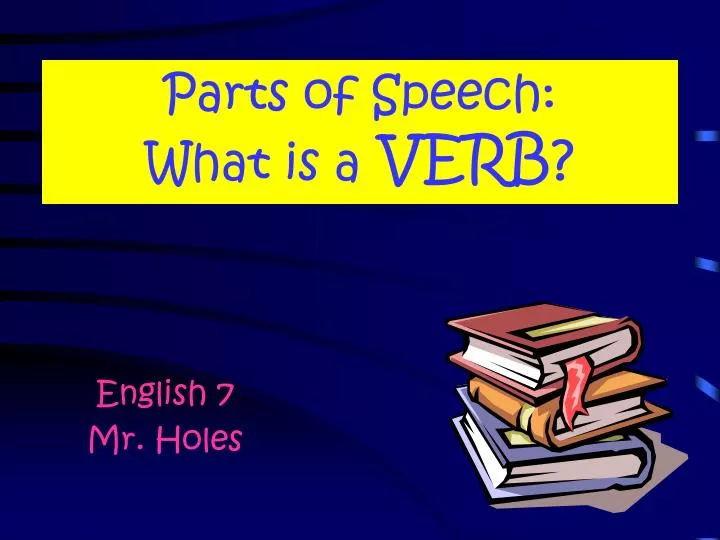 parts of speech what is a verb