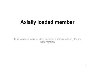 Axially loaded member