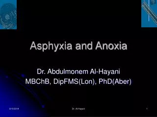 Asphyxia and Anoxia